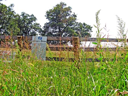 sign on fence