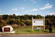 site of pontoon bridges