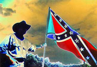 man with confederate flag